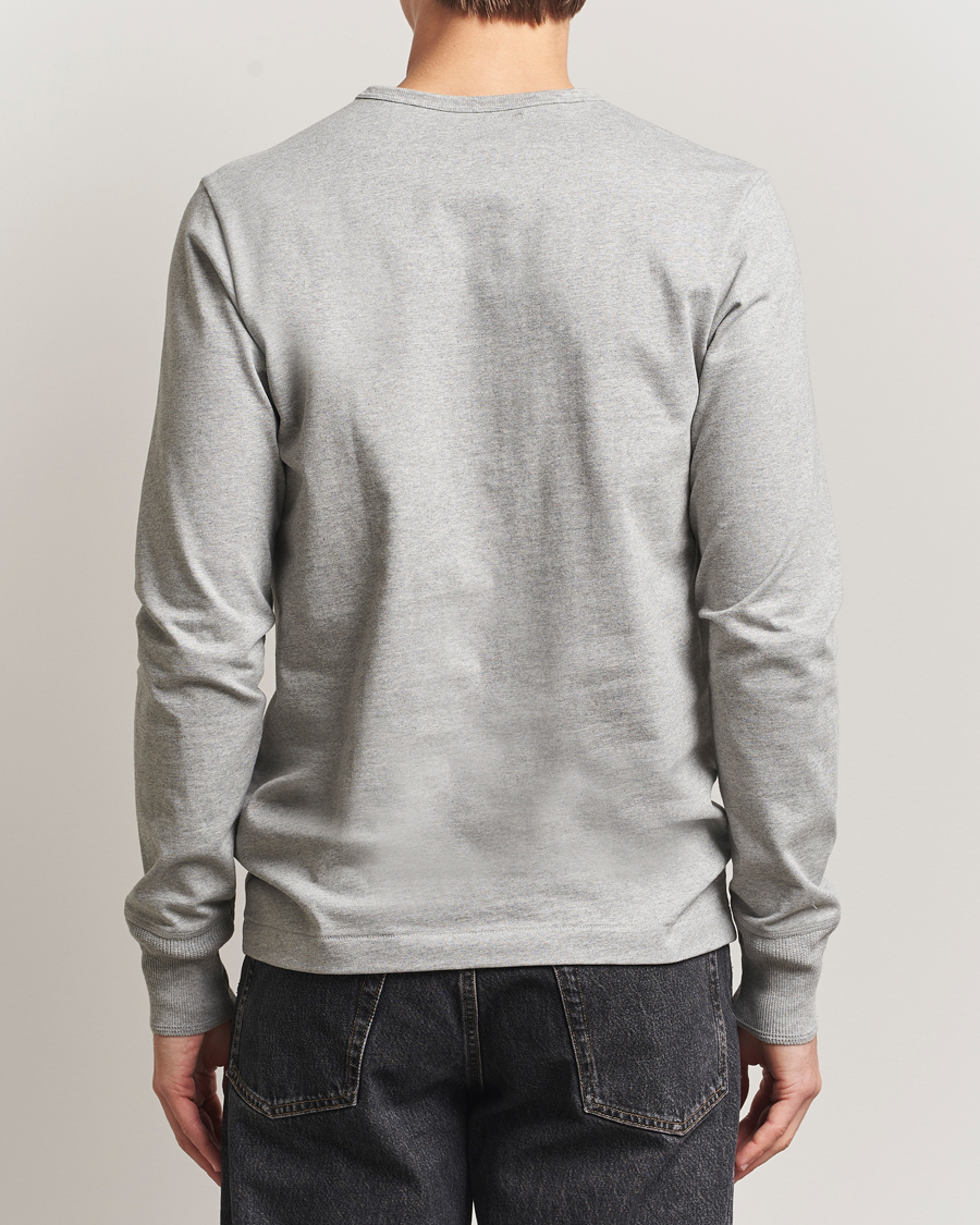 Herre | Gensere | Merz b. Schwanen | Classic Fit Sturdy Organic Cotton Henley Grey Melange