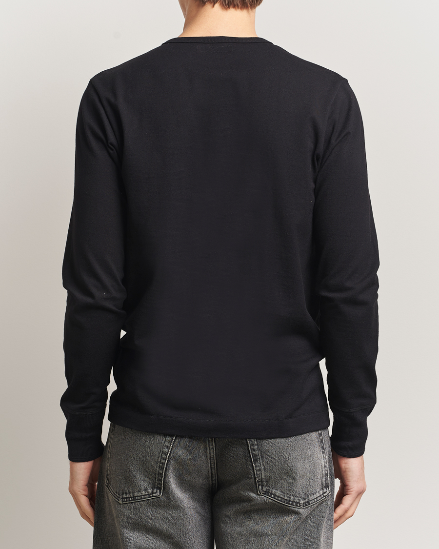 Herre | Gensere | Merz b. Schwanen | Classic Fit Sturdy Organic Cotton Henley Black