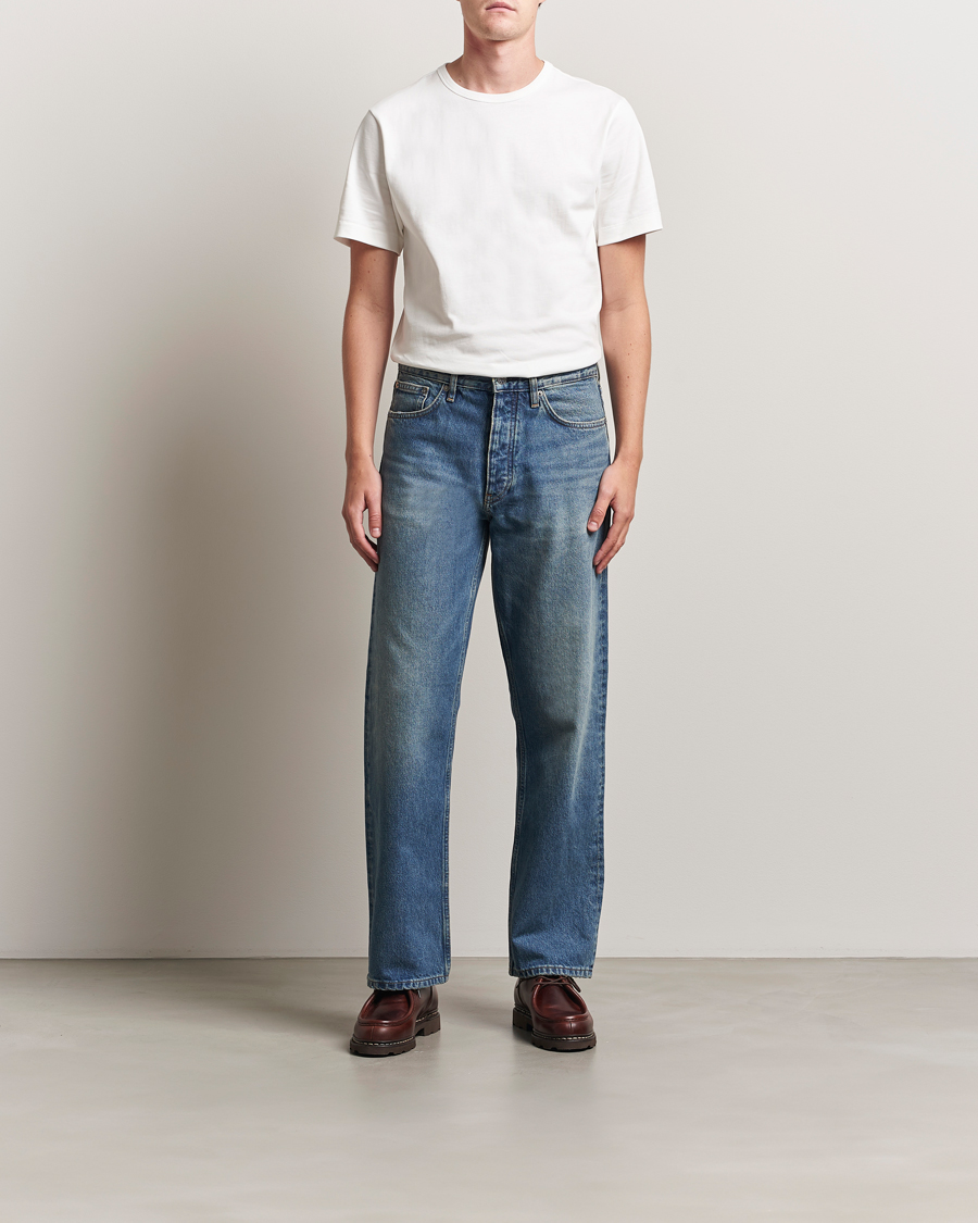 Herre | T-Shirts | Merz b. Schwanen | Classic Fit Sturdy Loopwheeled T-Shirt White