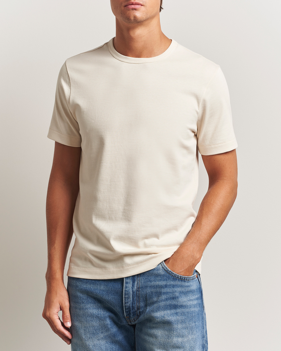 Herre | T-Shirts | Merz b. Schwanen | Classic Fit Sturdy T-Shirt Nature