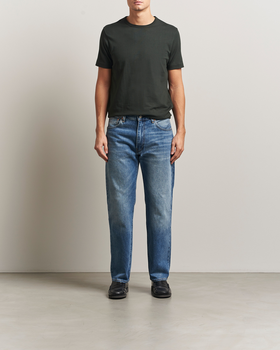 Herre | T-Shirts | Merz b. Schwanen | Classic Fit Sturdy T-Shirt Forest Green