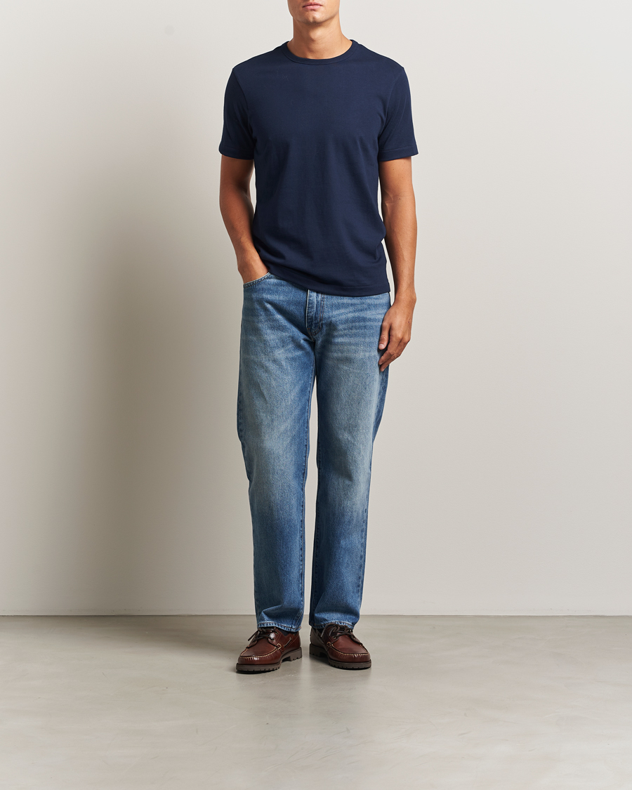 Herre | T-Shirts | Merz b. Schwanen | Classic Fit Sturdy T-Shirt Ink Blue