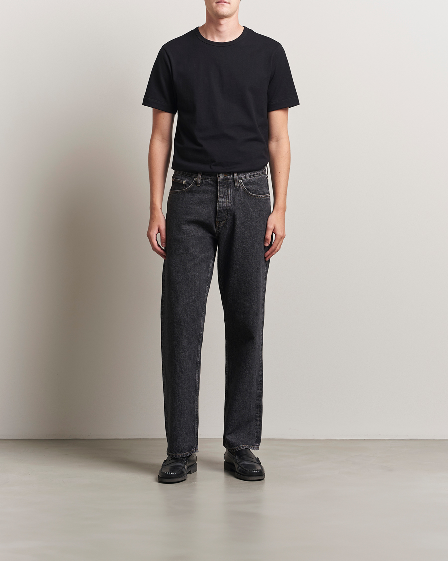 Herre | T-Shirts | Merz b. Schwanen | Classic Fit Sturdy Loopwheeled T-Shirt Black