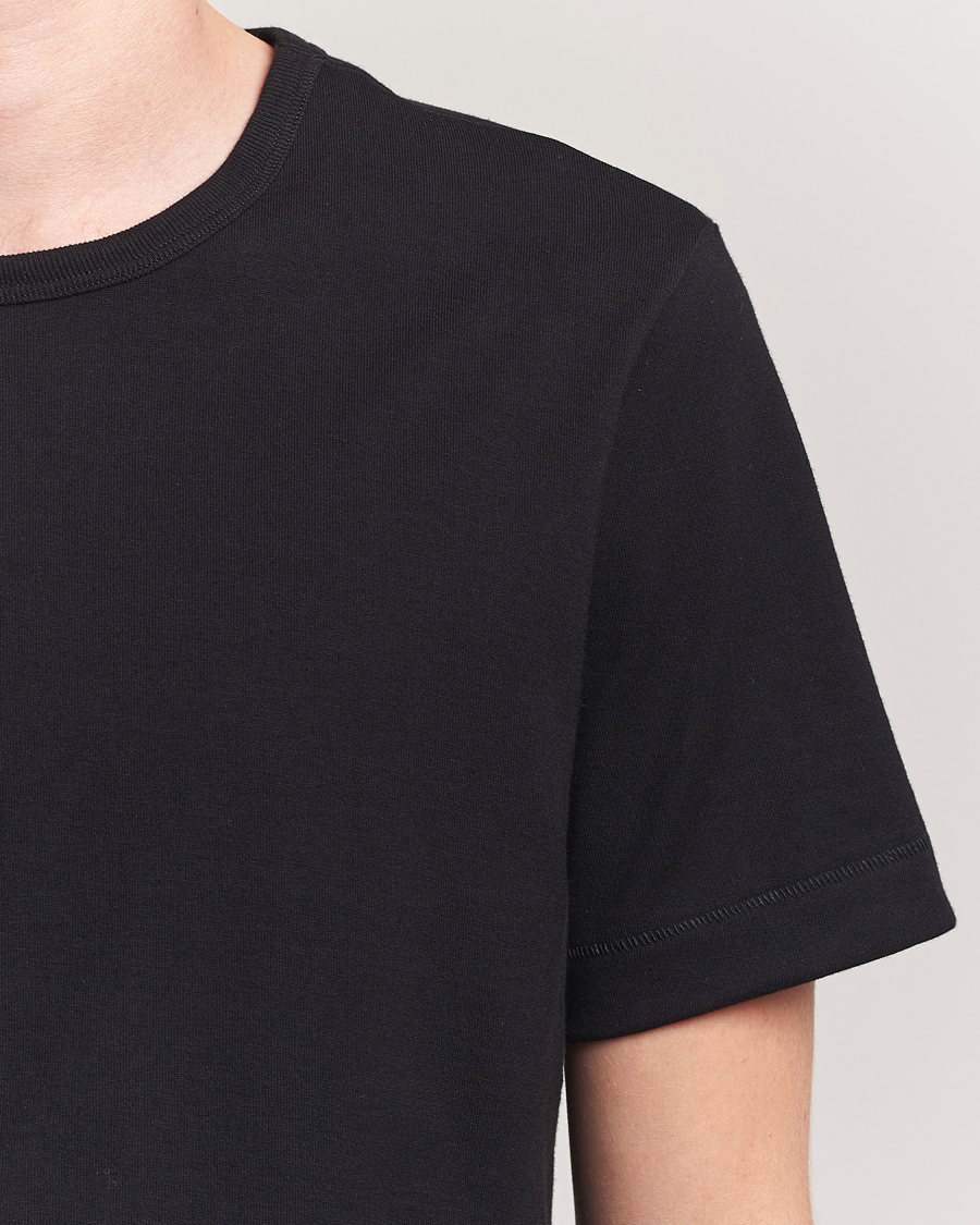 Herre | T-Shirts | Merz b. Schwanen | Classic Fit Sturdy Loopwheeled T-Shirt Black