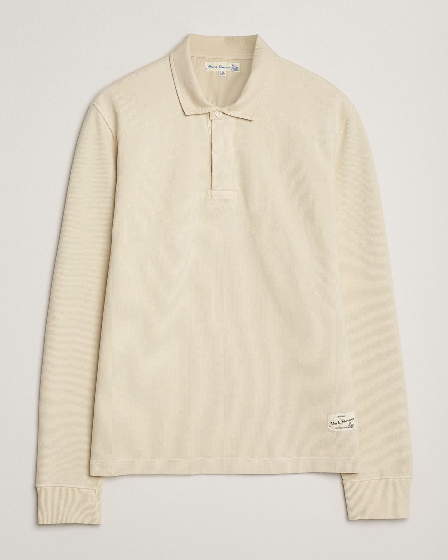 Herre | Gensere | Merz b. Schwanen | Relaxed Fit Vintage Cotton Rugby Shirt Nature