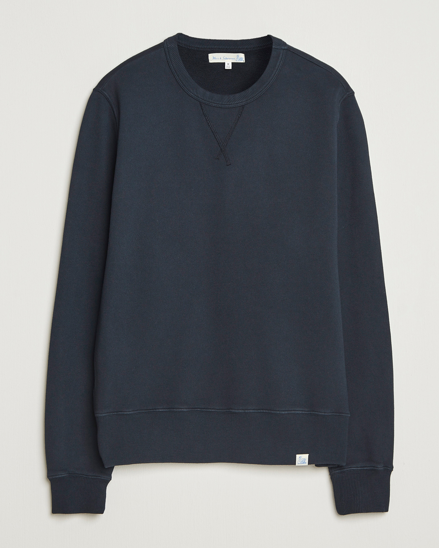 Herre | Gensere | Merz b. Schwanen | Relaxed Fit Vintage Cotton Sweatshirt Charcoal