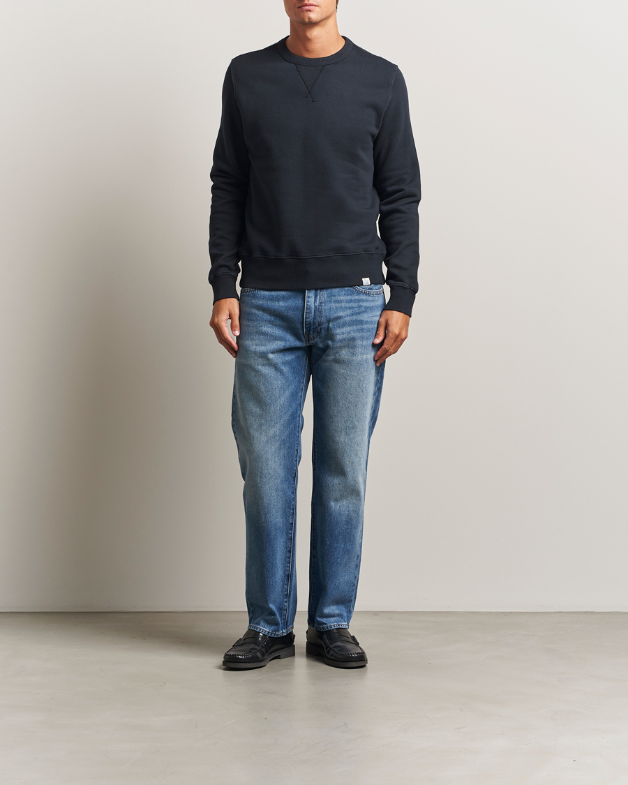 Herre | Gensere | Merz b. Schwanen | Relaxed Fit Vintage Cotton Sweatshirt Charcoal