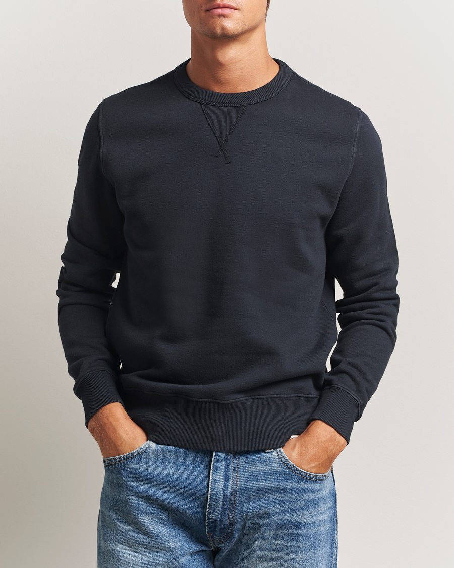 Herre | Gensere | Merz b. Schwanen | Relaxed Fit Vintage Cotton Sweatshirt Charcoal
