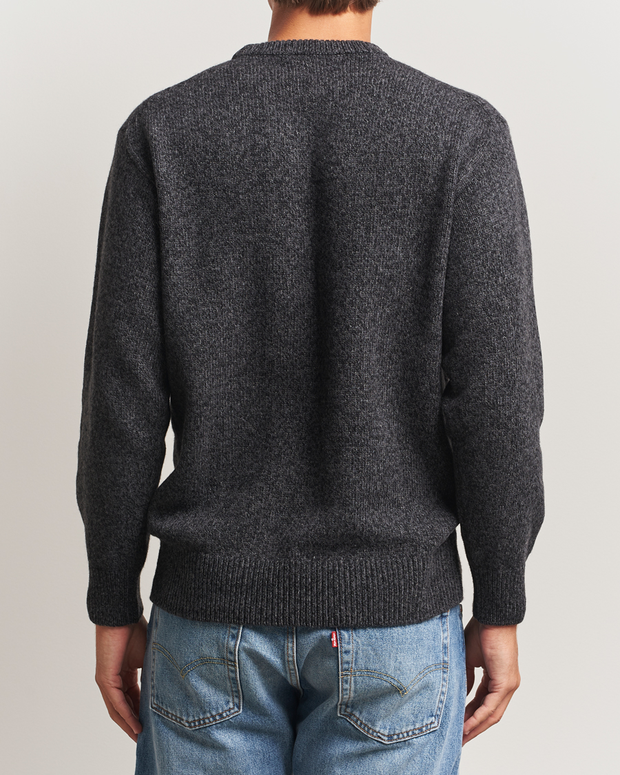 Herre | Gensere | Merz b. Schwanen | Merino/Cashmere Knitted Sweater Dark Grey Melange