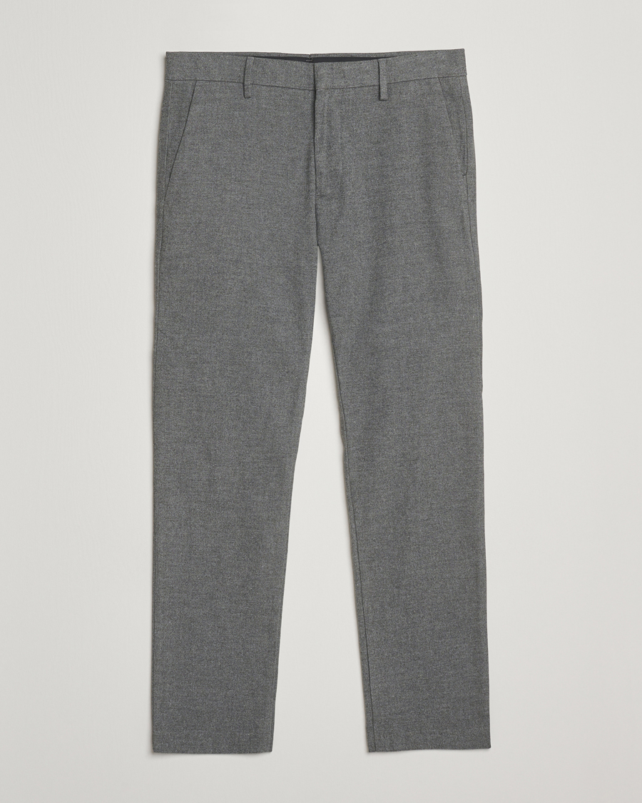 Herre | Bukser | NN07 | Theo Brushed Cotton Trousers Dark Grey