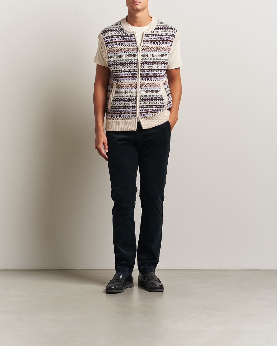 Herre | Bukser | NN07 | Theo Regular Fit Corduroy Chinos Navy Blue