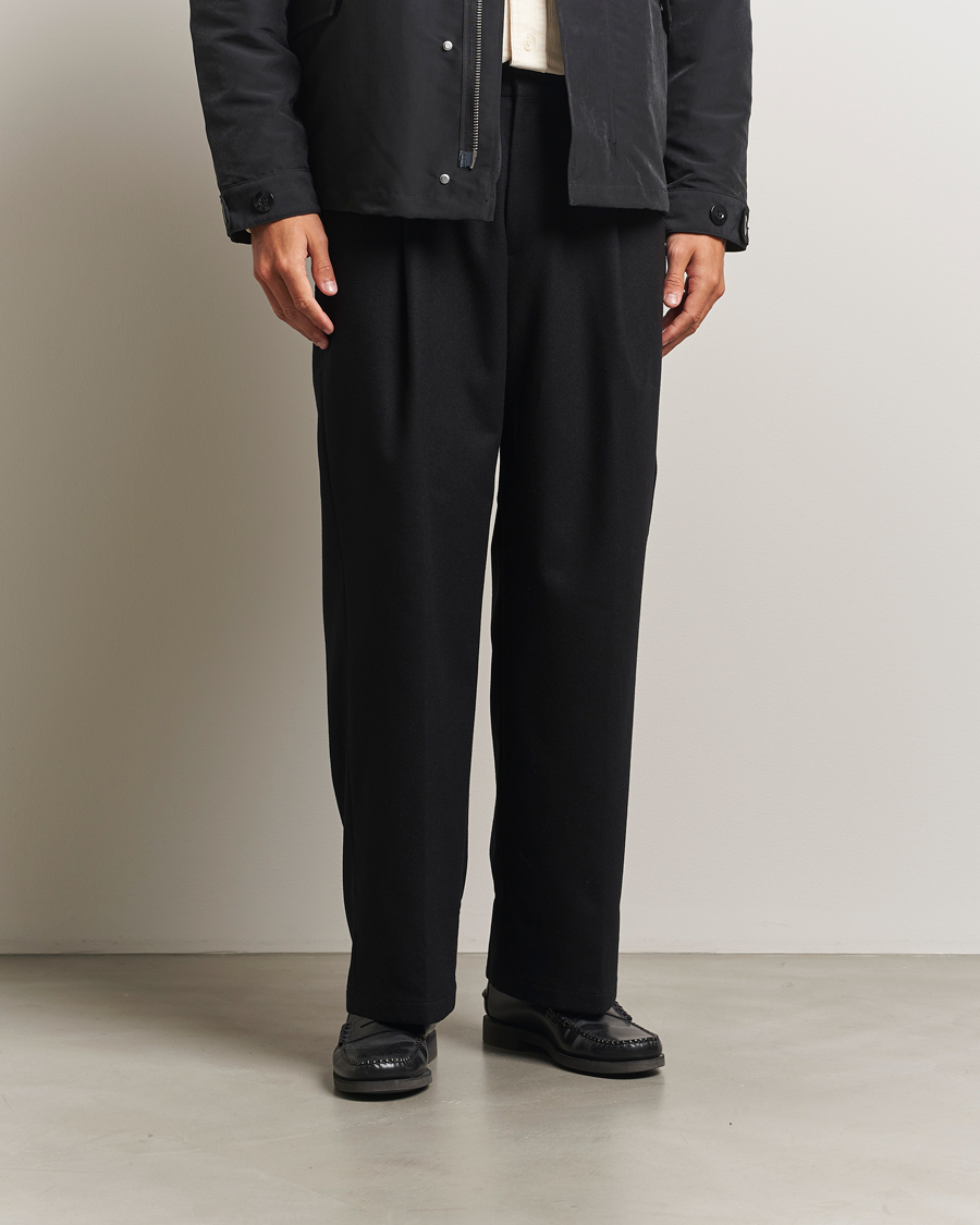 Herre | Bukser | NN07 | Kay Wool Pleated Trousers Black