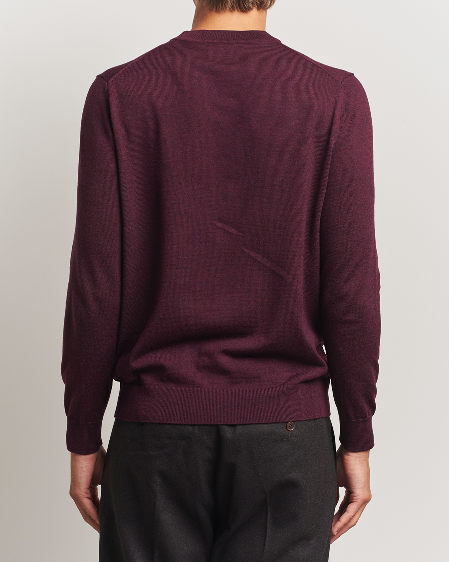 Herre | Gensere | NN07 | Ted Merino Crew Neck Pullover Wine Red