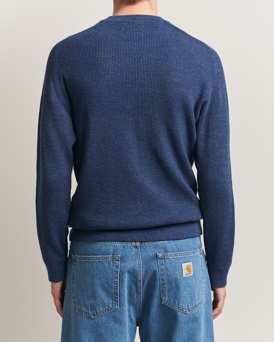 Herre | Gensere | NN07 | Kevin Cotton Knitted Sweater Denim Blue