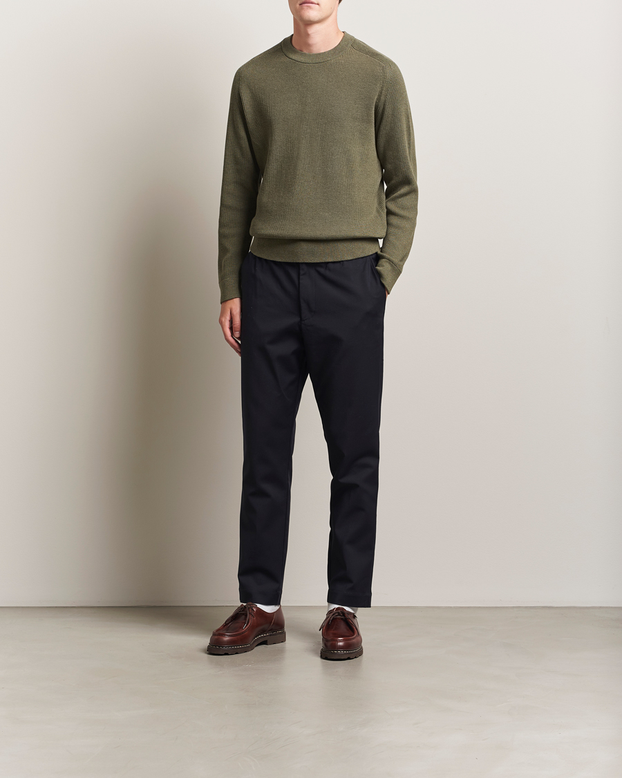 Herre | Gensere | NN07 | Kevin Cotton Knitted Sweater Capers Green