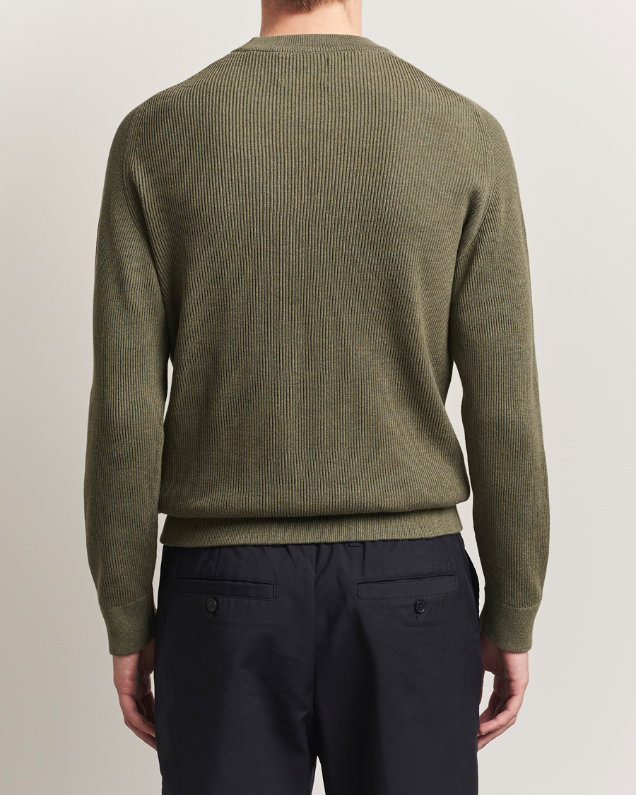 Herre | Gensere | NN07 | Kevin Cotton Knitted Sweater Capers Green