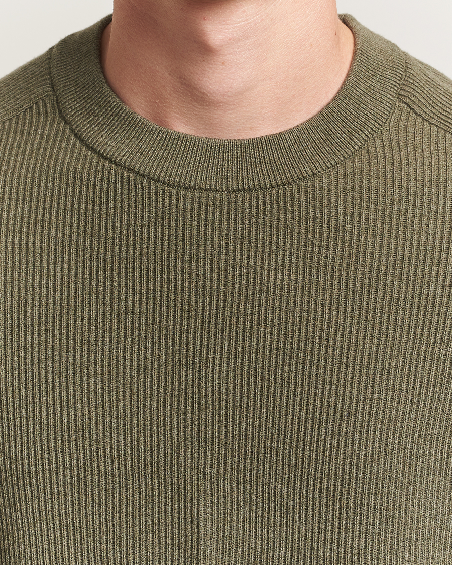 Herre | Gensere | NN07 | Kevin Cotton Knitted Sweater Capers Green