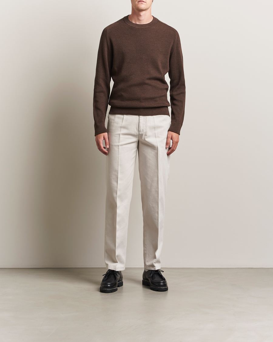 Herre | Gensere | NN07 | Kevin Cotton Knitted Sweater Demitasse Brown