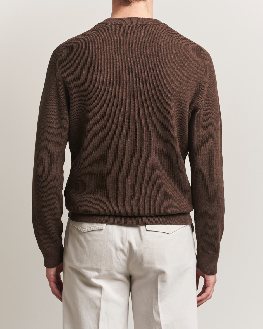 Herre | Gensere | NN07 | Kevin Cotton Knitted Sweater Demitasse Brown