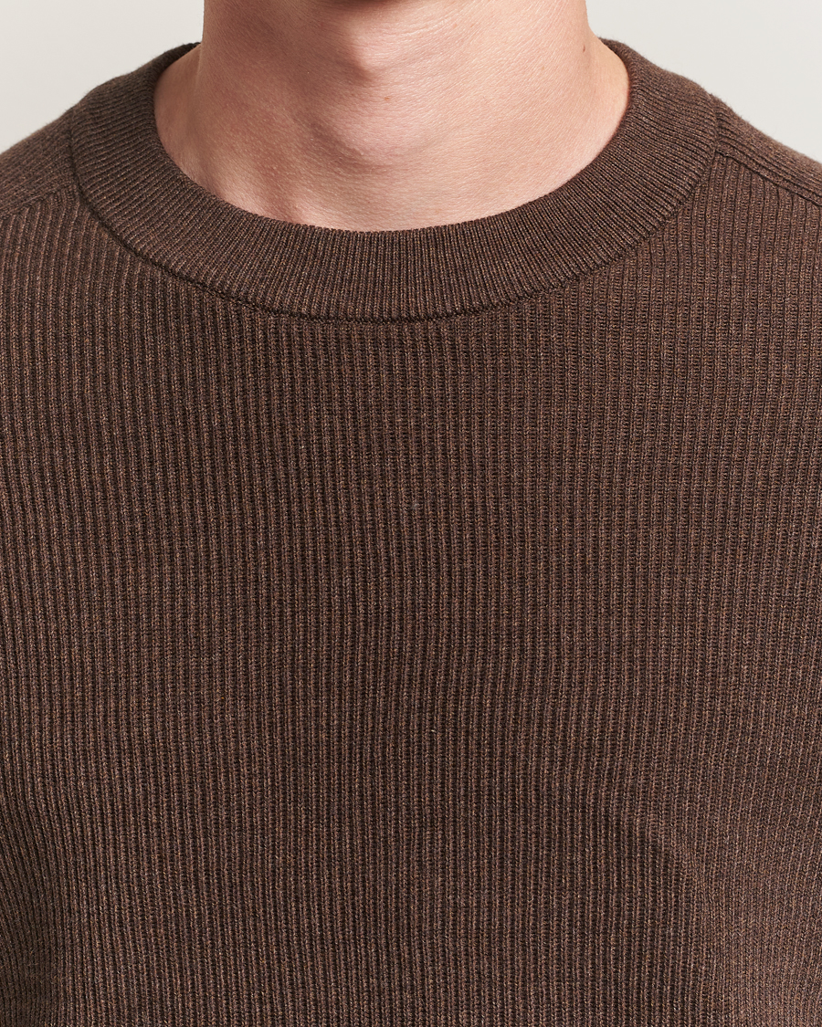 Herre | Gensere | NN07 | Kevin Cotton Knitted Sweater Demitasse Brown