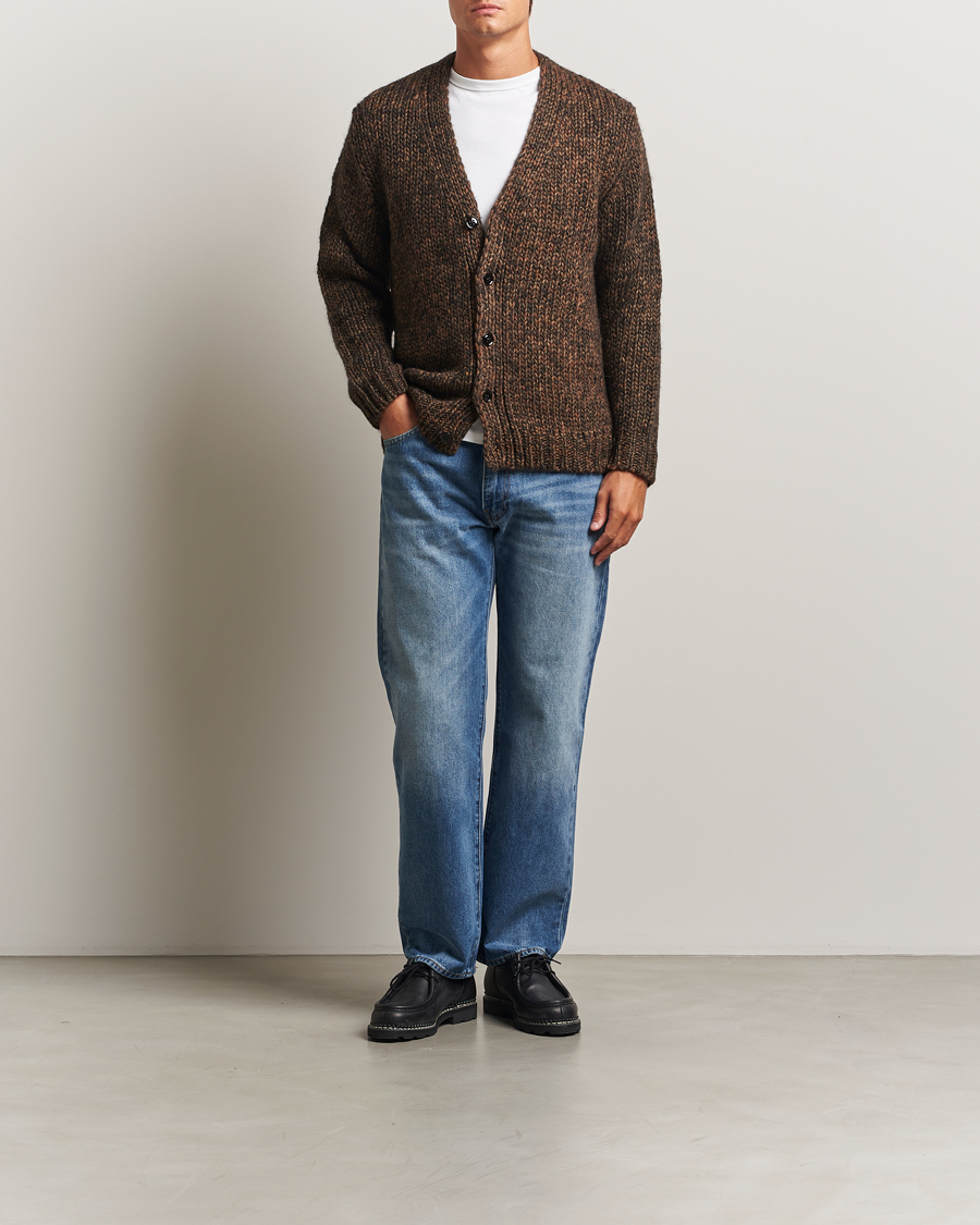 Herre | Gensere | NN07 | Osky Heavy Knitted Cardigan Demitasse Brown
