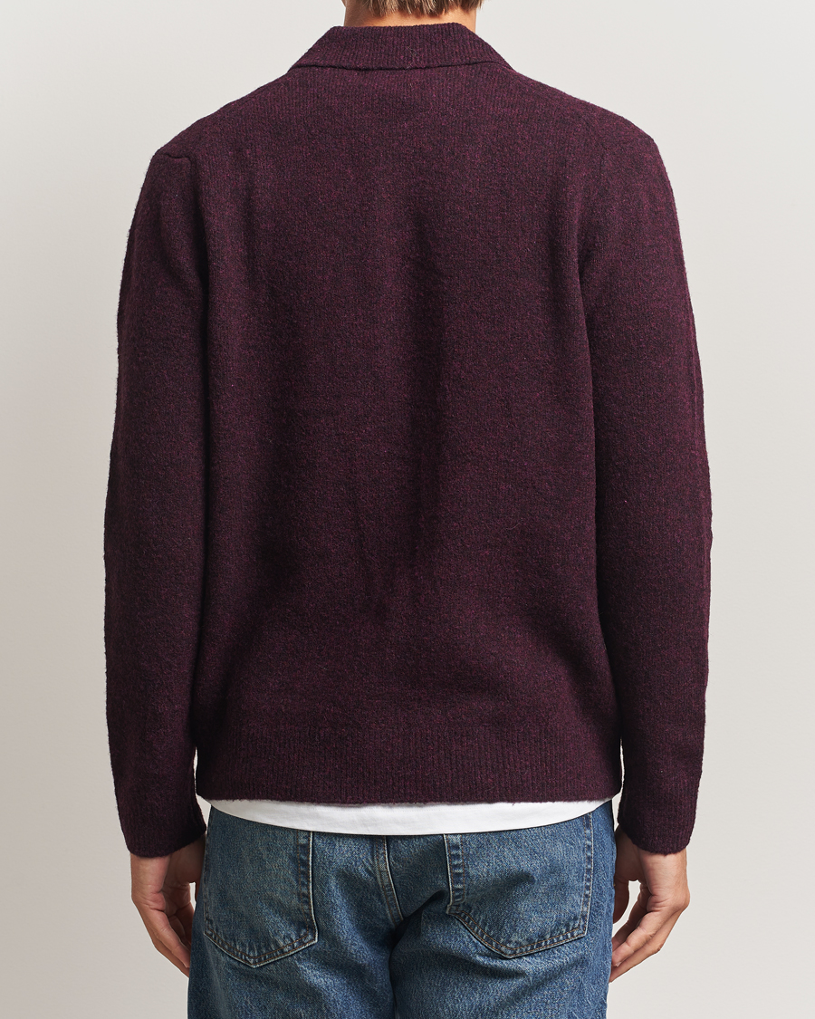 Herre | Gensere | NN07 | Hope Wool Knitted Polo Wine Red