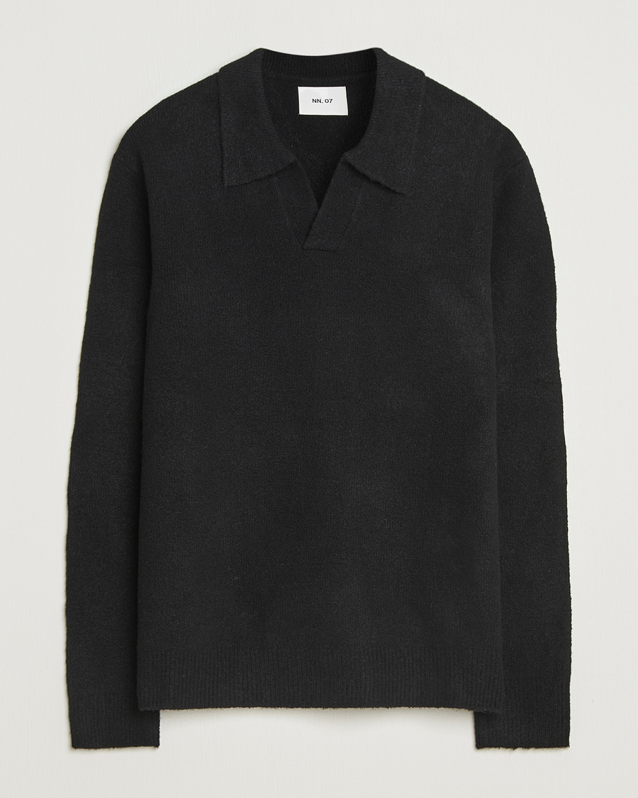 Herre | Gensere | NN07 | Hope Wool Knitted Polo Black