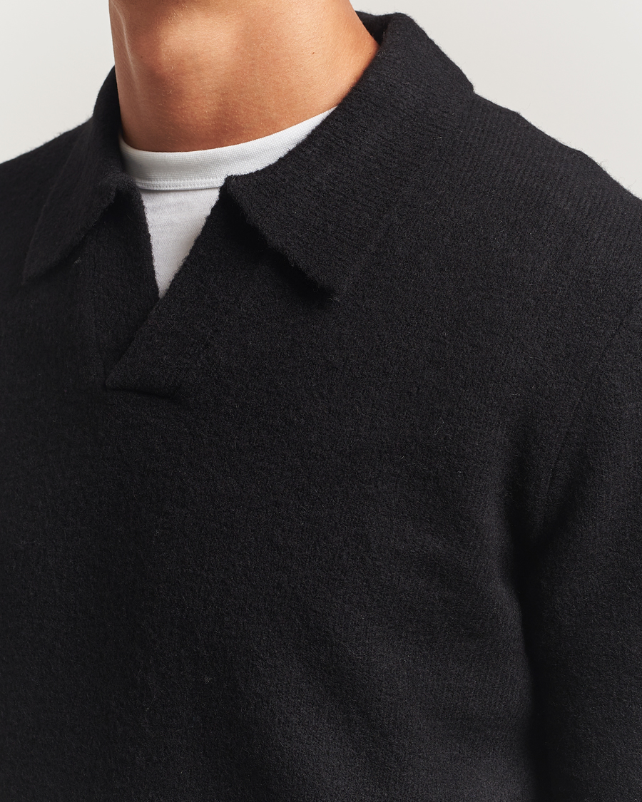 Herre | Gensere | NN07 | Hope Wool Knitted Polo Black