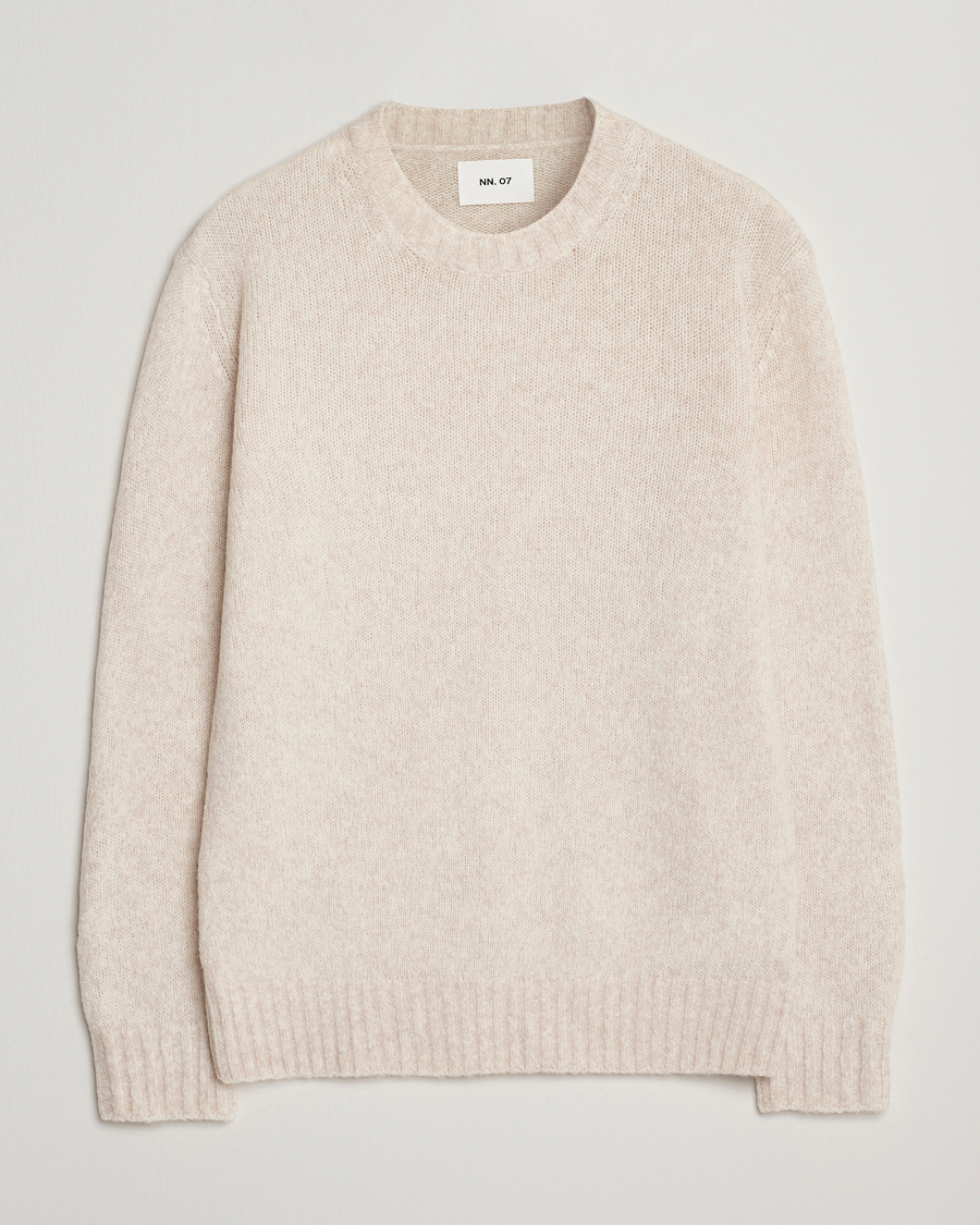 Herre | Gensere | NN07 | Lee Wool Knitted Sweater Ivory