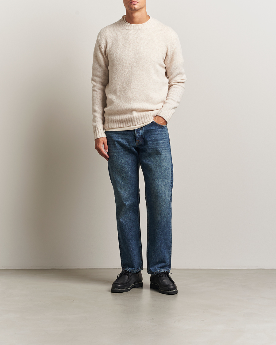Herre | Gensere | NN07 | Lee Wool Knitted Sweater Ivory