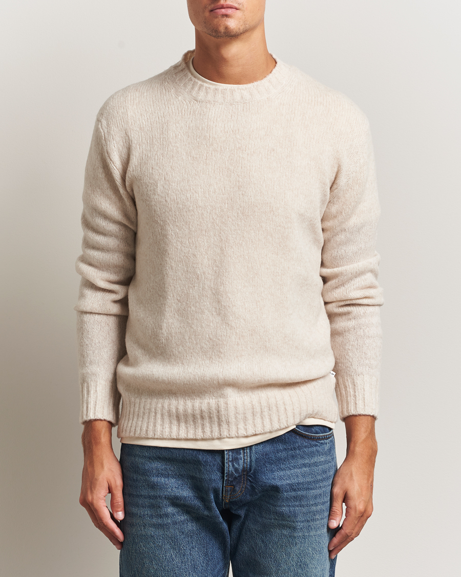 Herre | Gensere | NN07 | Lee Wool Knitted Sweater Ivory