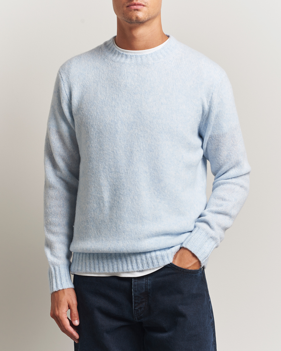 Herre | Gensere | NN07 | Lee Wool Knitted Sweater Cerulian Blue