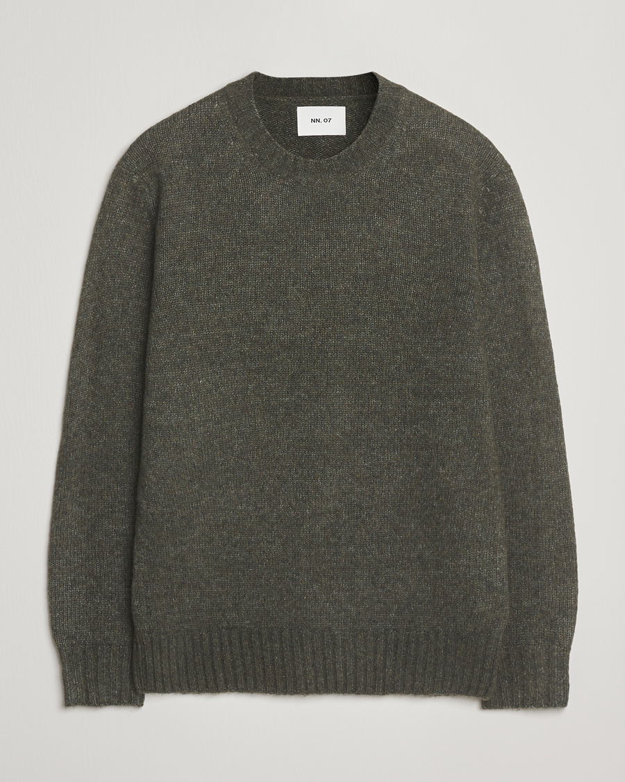 Herre | Gensere | NN07 | Lee Wool Knitted Sweater Capers Green
