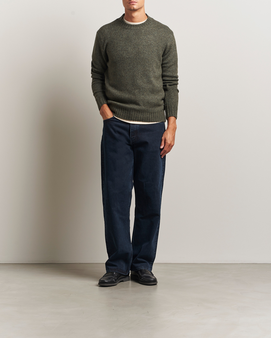 Herre | Gensere | NN07 | Lee Wool Knitted Sweater Capers Green