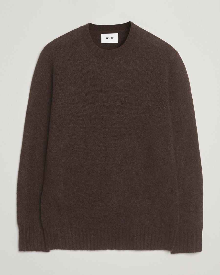 Herre | Gensere | NN07 | Lee Wool Knitted Sweater Demitasse Brown