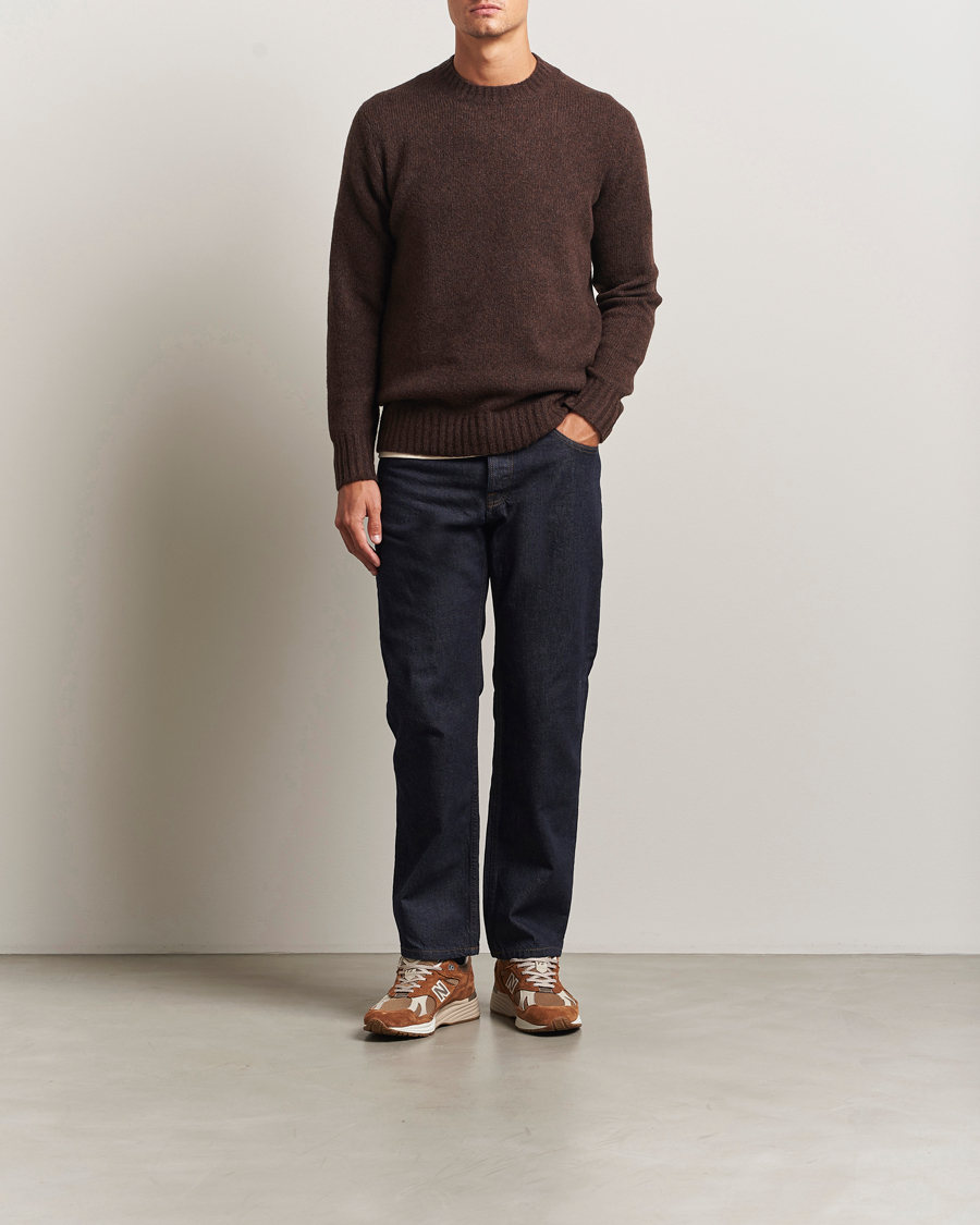 Herre | Gensere | NN07 | Lee Wool Knitted Sweater Demitasse Brown