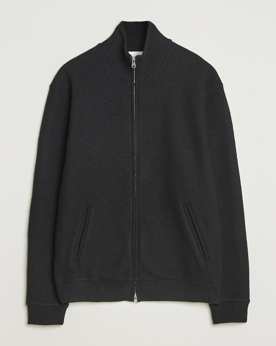 Herre | Gensere | NN07 | Boiled Wool Full Zip Black