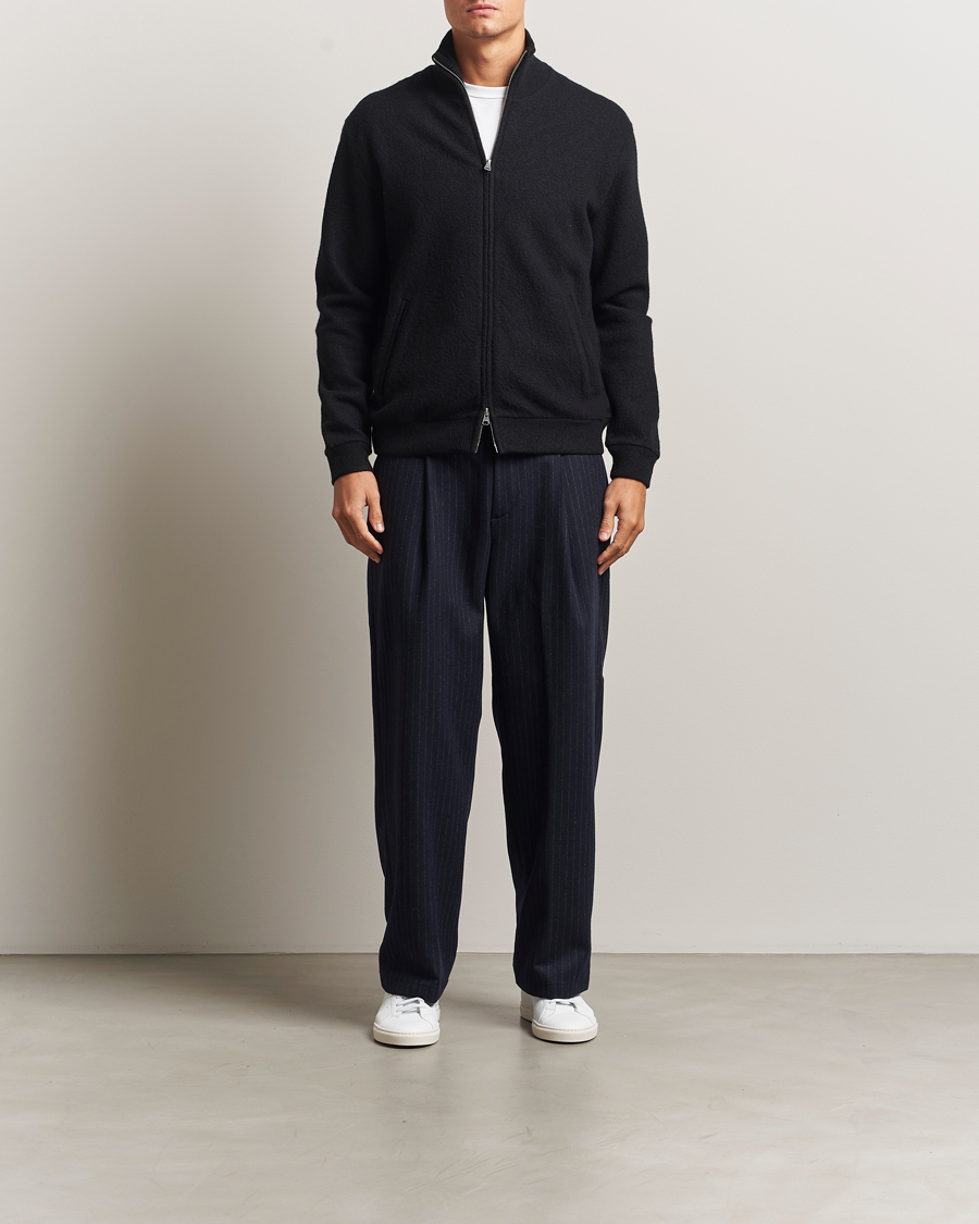 Herre | Gensere | NN07 | Boiled Wool Full Zip Black