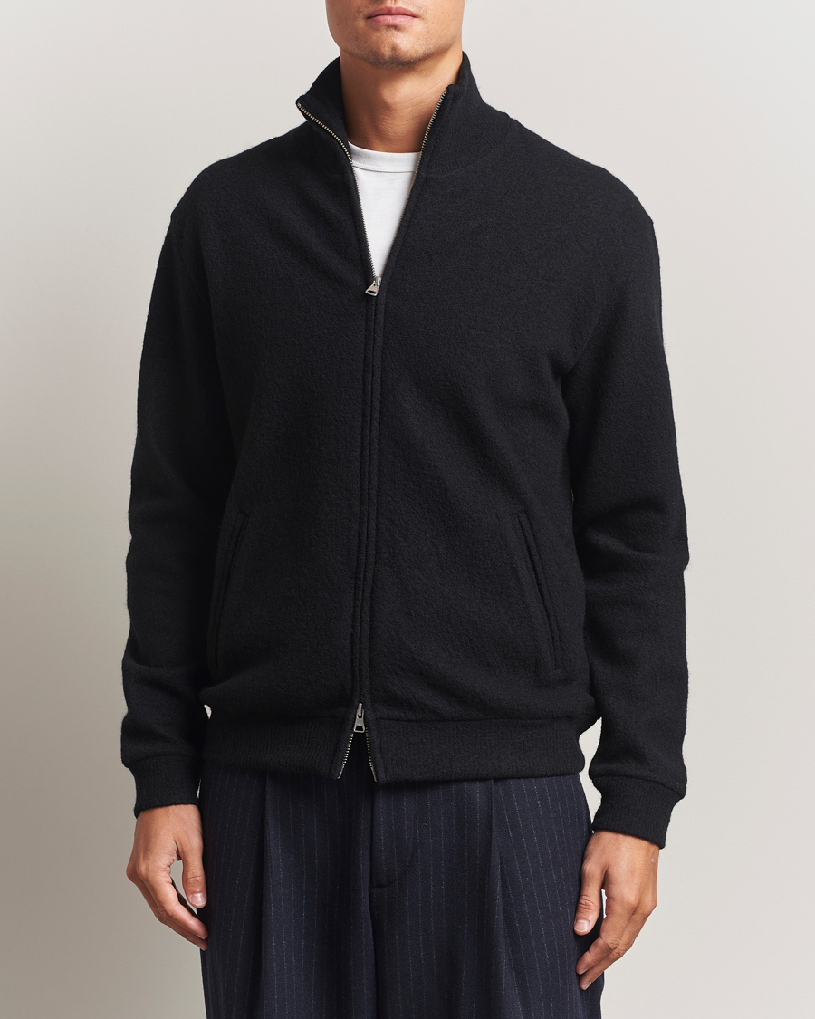 Herre | Gensere | NN07 | Boiled Wool Full Zip Black