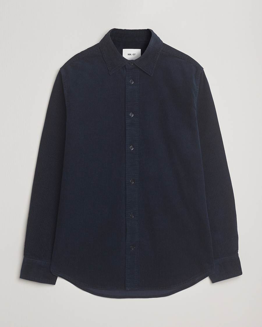 Herre | Skjorter | NN07 | Colby Corduroy Overshirt Navy Blue