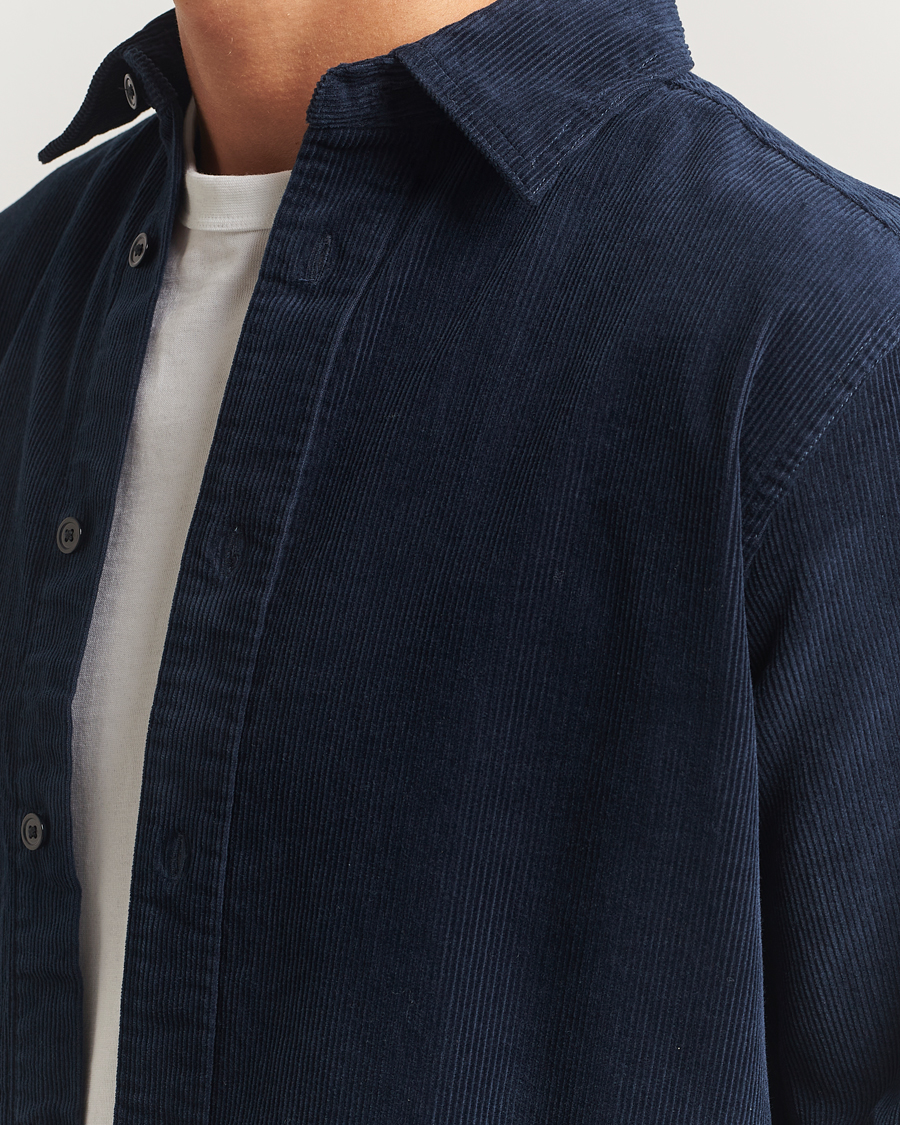 Herre | Skjorter | NN07 | Colby Corduroy Overshirt Navy Blue