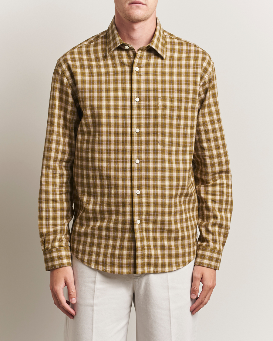 Herre | Skjorter | NN07 | Deon Flannel Checked Shirt Green