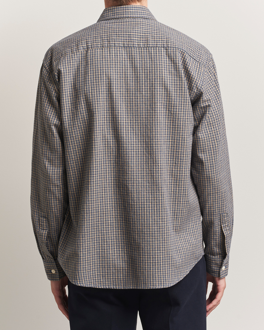 Herre | Skjorter | NN07 | Deon Flannel Checked Shirt Indigo