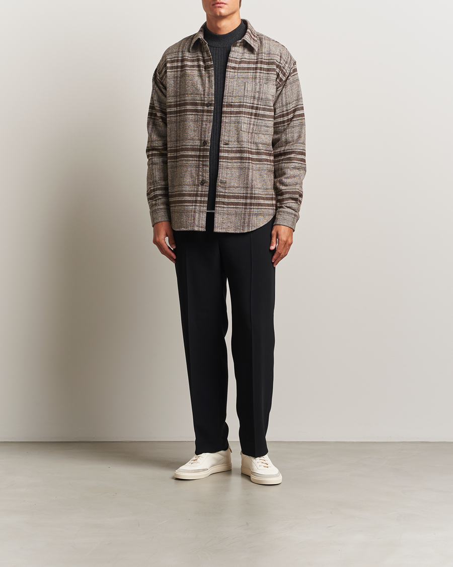 Herre | Skjorter | NN07 | Adwin Checked Overshirt Brown