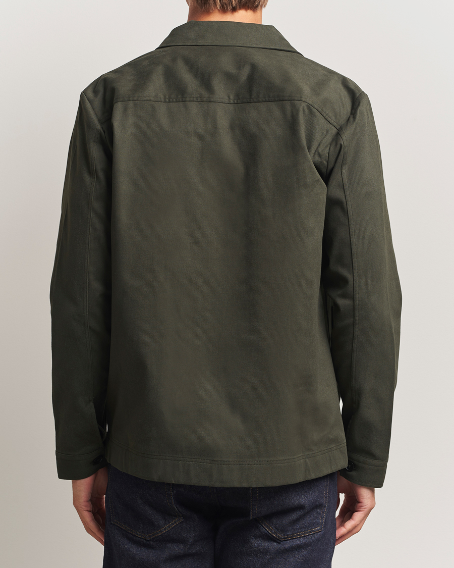 Herre | Skjorter | NN07 | Olav Cotton Overshirt Dark Army