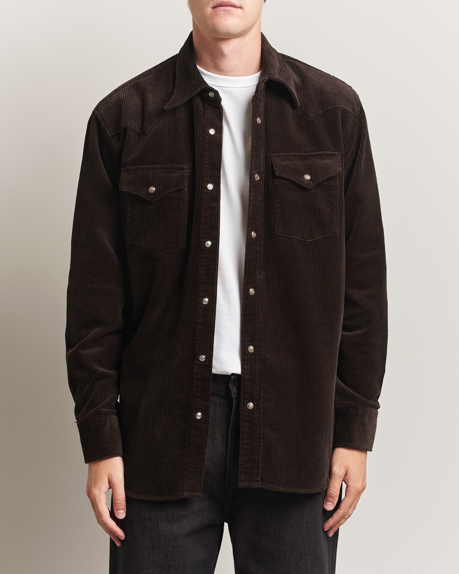 Herre | Skjorter | NN07 | Ricky Corduroy Overshirt Demitasse Brown