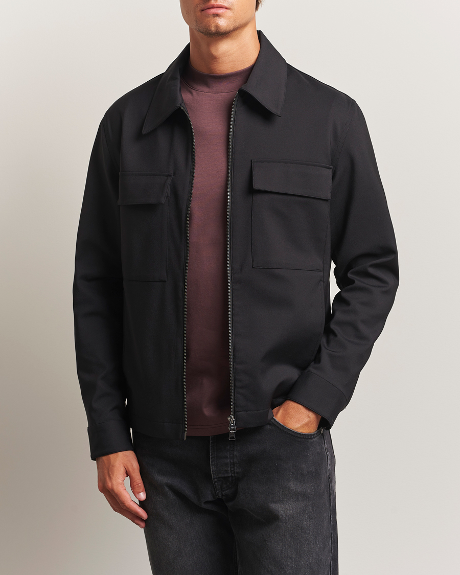 Herre | Skjorter | NN07 | Alban Technical Overshirt Black
