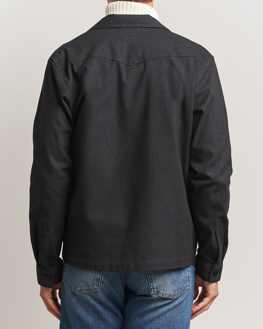 Herre | Skjorter | NN07 | Virgil Brushed Cotton Overshirt Black Multi