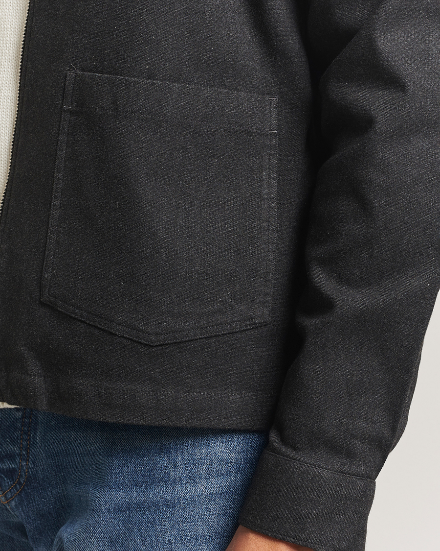 Herre | Skjorter | NN07 | Virgil Brushed Cotton Overshirt Black Multi