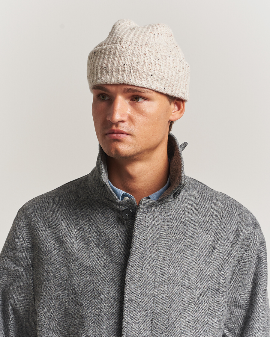 Herre | Luer | NN07 | Wool Donegal Sailor Beanie Cream